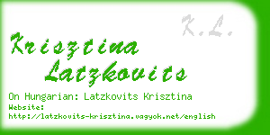 krisztina latzkovits business card